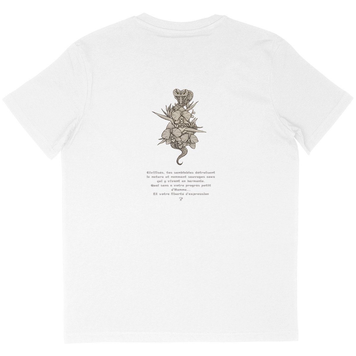 Image back T-shirt-graphique-oversized-Snake-La-philosophie-du-serpent