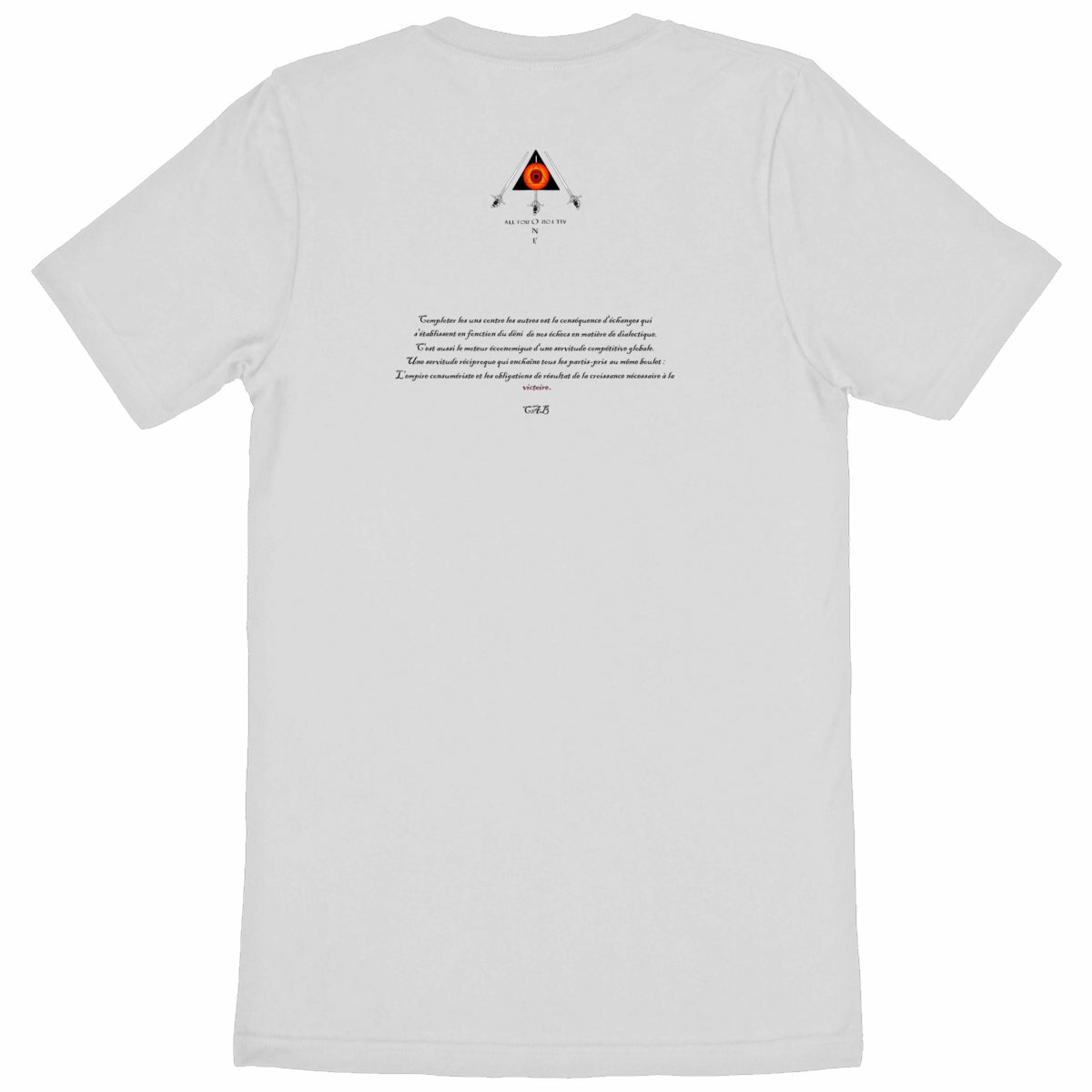 Image back Tshirt-graphique-philosophie-citation-CAB-Thème-du- complotisme