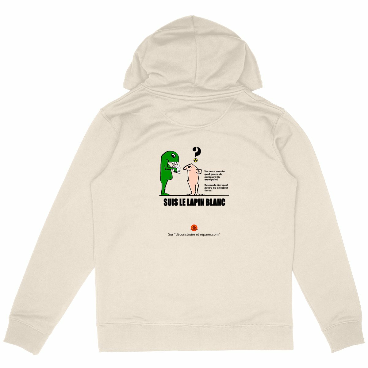 Image back Sweatshirt-hoodie-graphique-Humour-théorie-du-complot