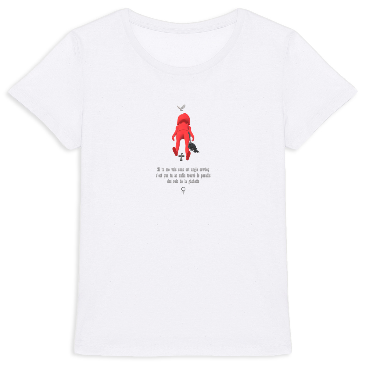 Image back T-shirt-graphique-femme-Humour-noir-Philosophie-féminisme