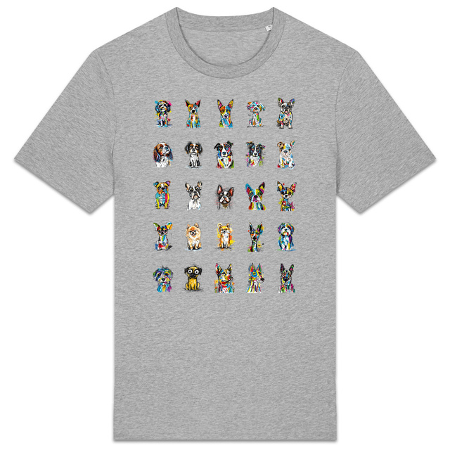 Image front T-shirt Unisexe Confort Bio - "Team Chiens"