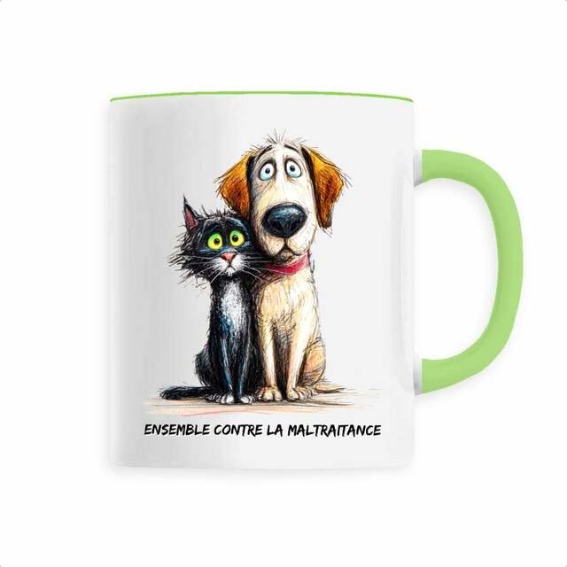 Image front Mug Céramique - "Ensemble contre la maltraitance"