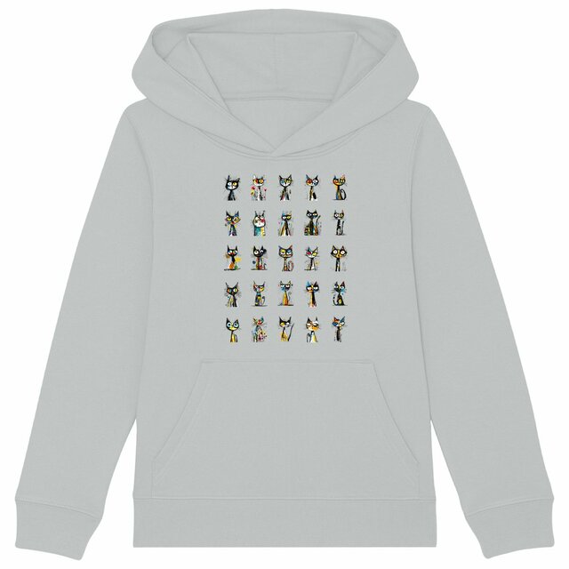 Image front Sweat à capuche Enfant Confort Bio - "Team Chats"