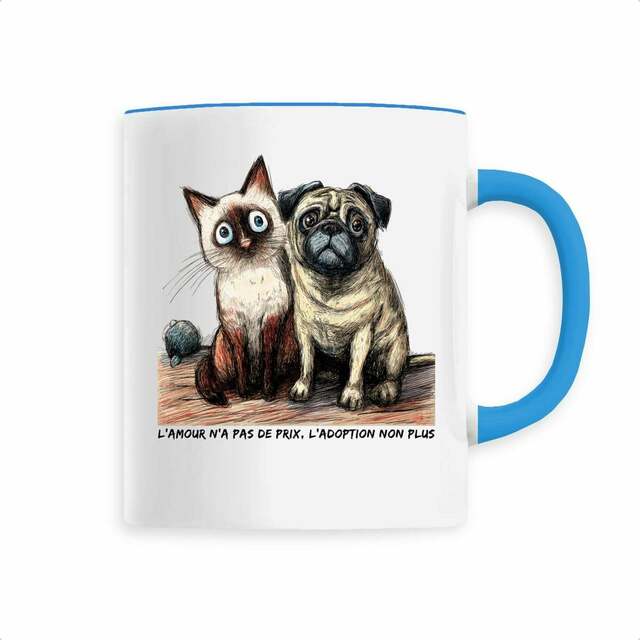 Image front Mug Céramique - "L'amour n'a pas de prix, l'adoption non plus"
