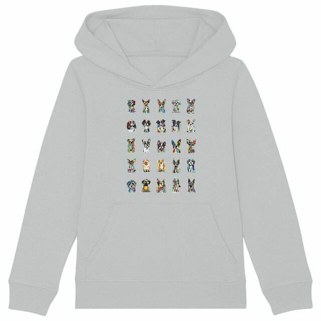 Image front Sweat à capuche Enfant Confort Bio - "Team Chiens"