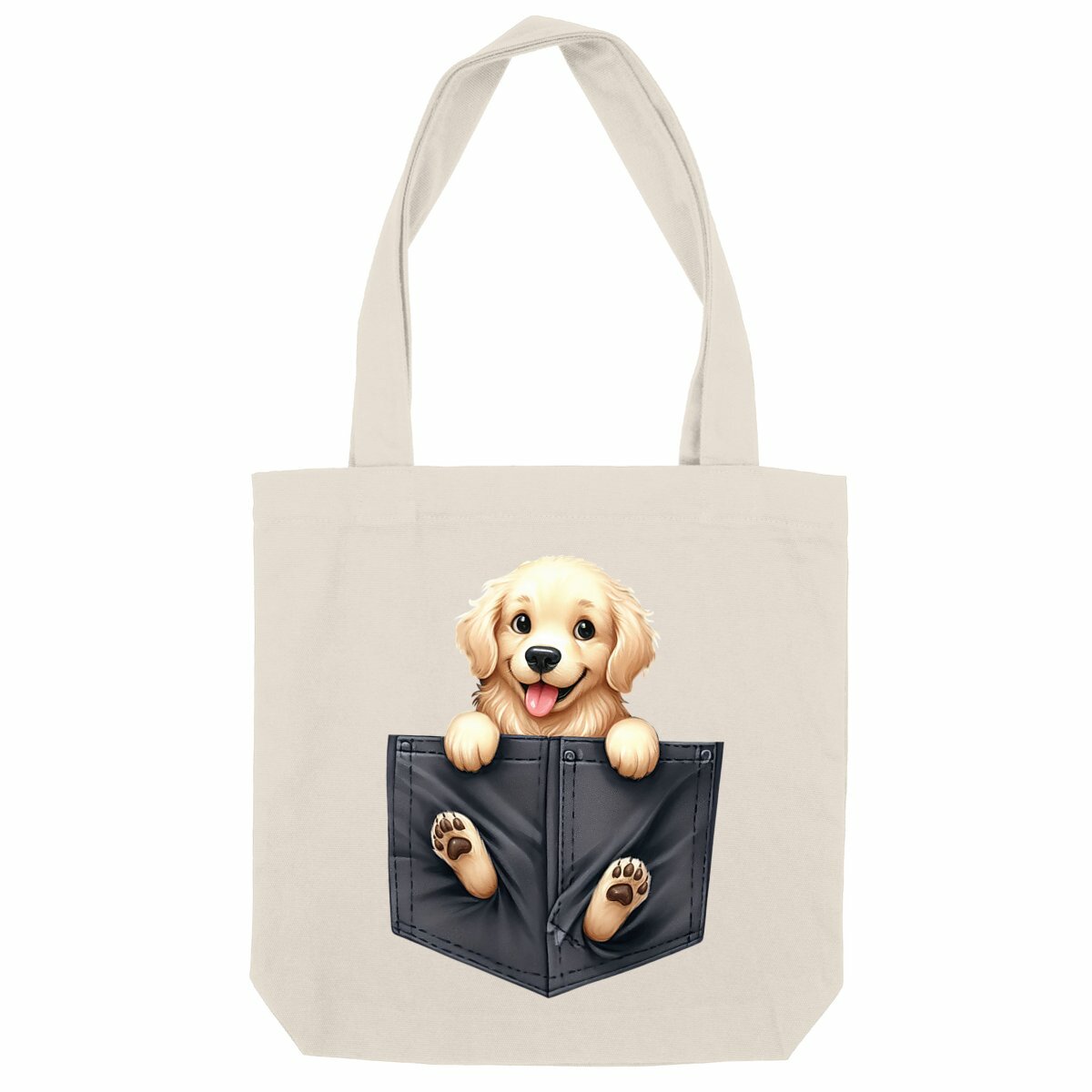 Image front Totebag Épais Recyclé - "Dans la poche" : Exotic Shorthair Coquin 