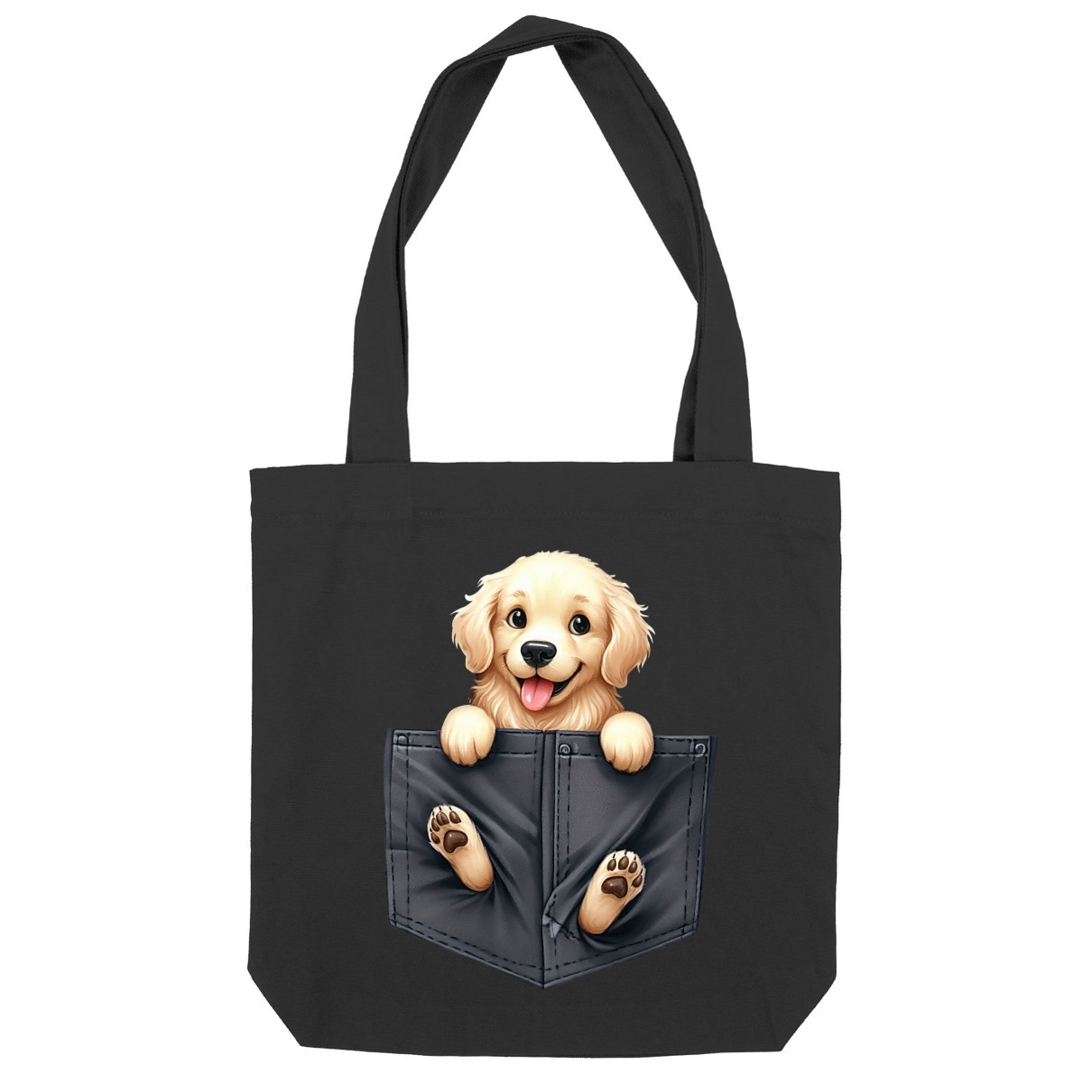 Image front Totebag Épais Recyclé - "Dans la poche" : Exotic Shorthair Coquin 