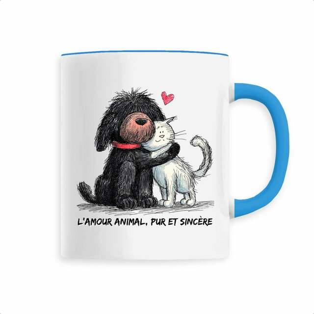 Image front Mug Céramique - "L'amour animal, pur et sincère" 