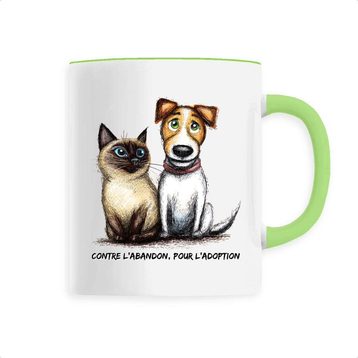 Image front Mug Céramique Personnalisable (Nom/Date) ZANIMAUX.FR