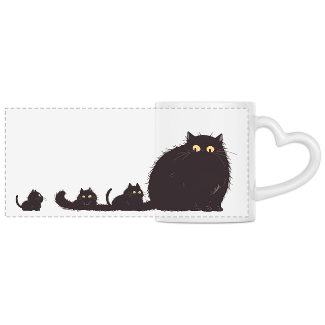 Image front Mug Anse Cœur Panoramique - "Une famille féline pour l'autre !"6
