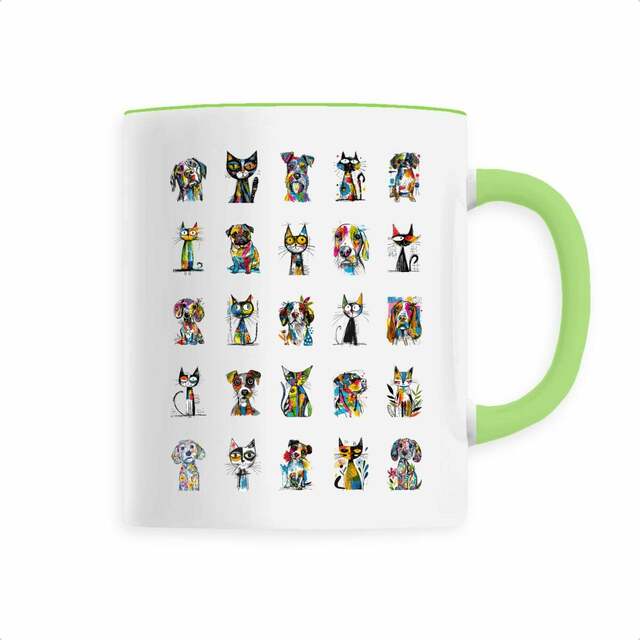 Image front Mug Céramique - "Team Chats & Chiens"