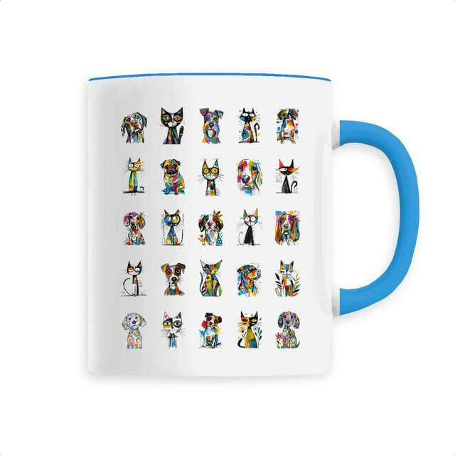 Image front Mug Céramique - "Team Chats & Chiens"