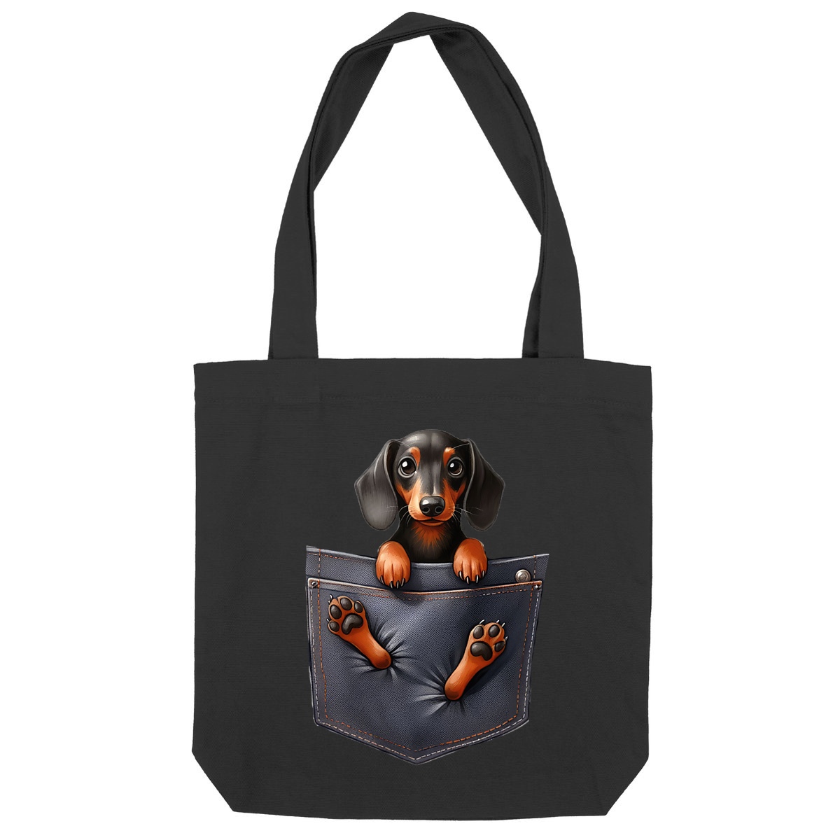 Image front Totebag Épais Recyclé - "Dans la poche" : Exotic Shorthair Coquin 