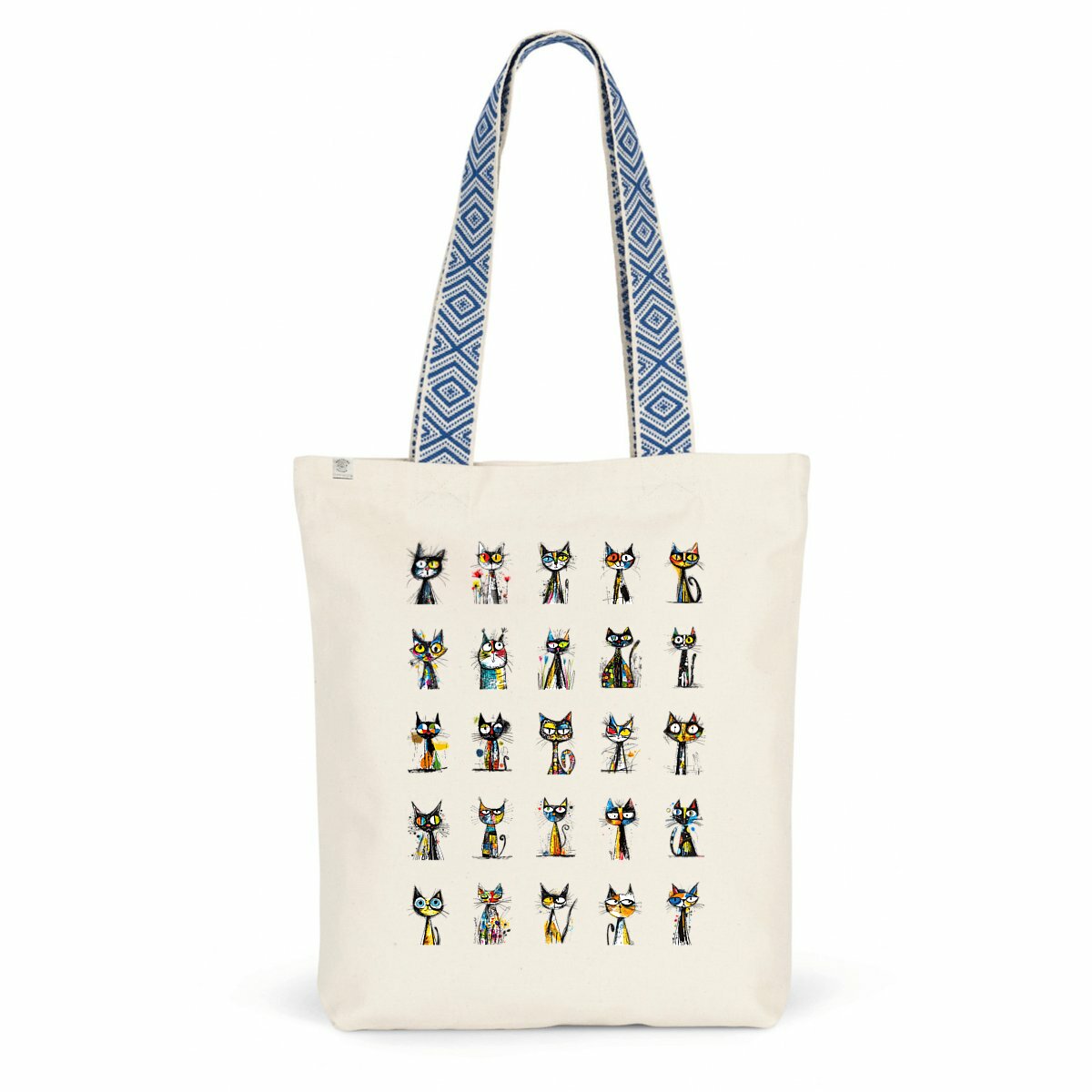 Image front Totebag Ethnique Recyclé - "Team Chiens"