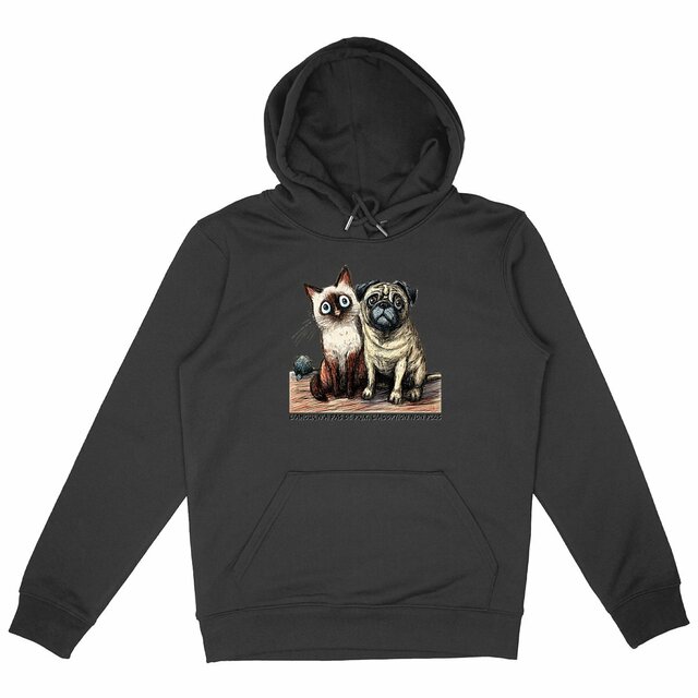 Image front Sweat à capuche Confort Unisexe Bio - "L'amour n'a pas de prix, l'adoption non plus"