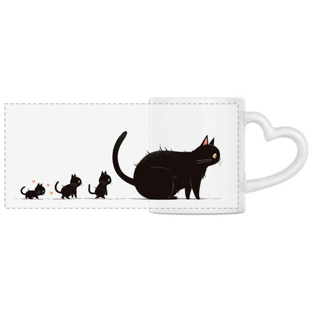 Image front Mug Anse Cœur Panoramique - "Une famille féline pour l'autre !"4