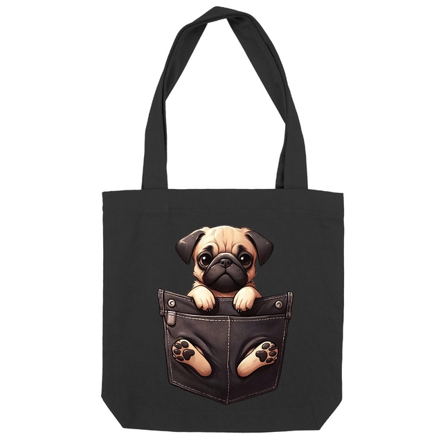 Image front Totebag Épais Recyclé - "Dans la poche" : Carlin