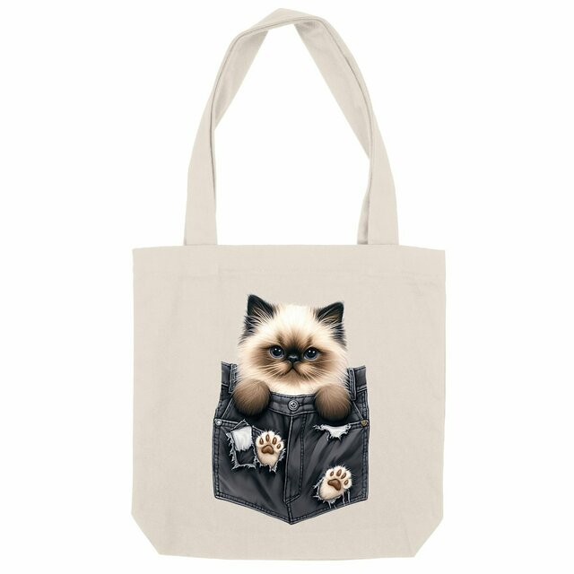 Image front Totebag Épais Recyclé - "Dans la poche" : Himalayen Précieux