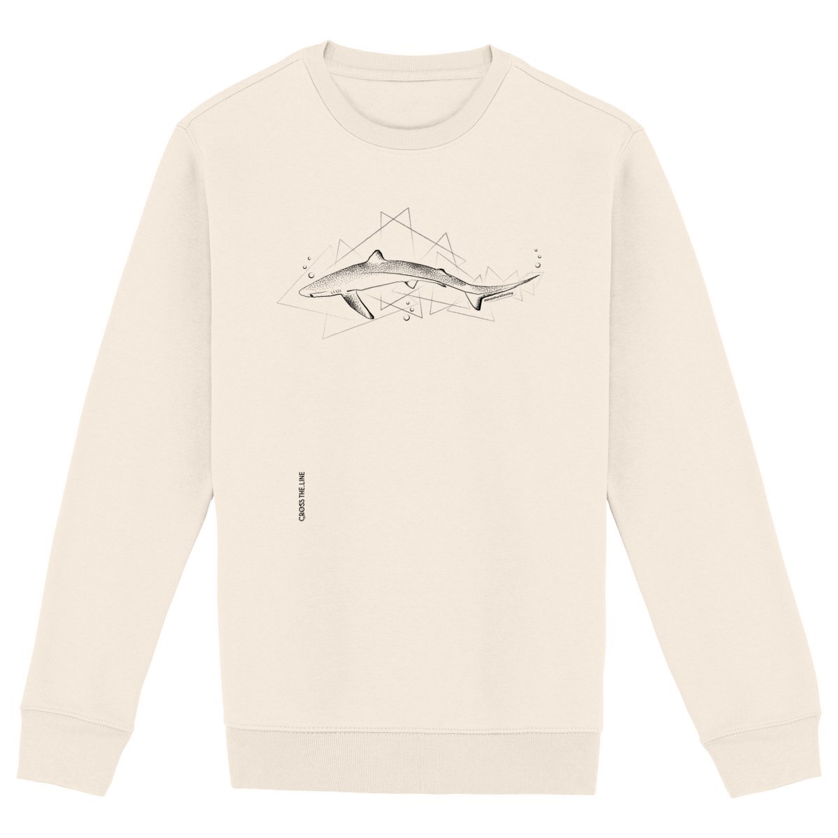 Image front Stop shark finning Sweater black ink