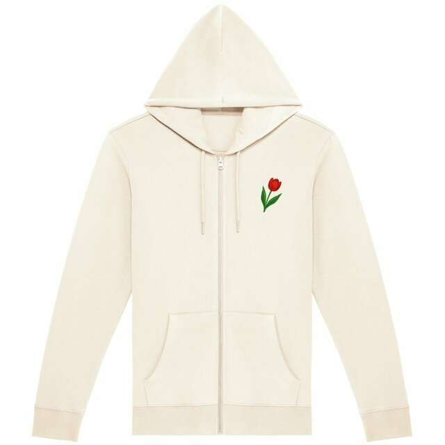 Image back Unisex Zip Hoodie | Tulips
