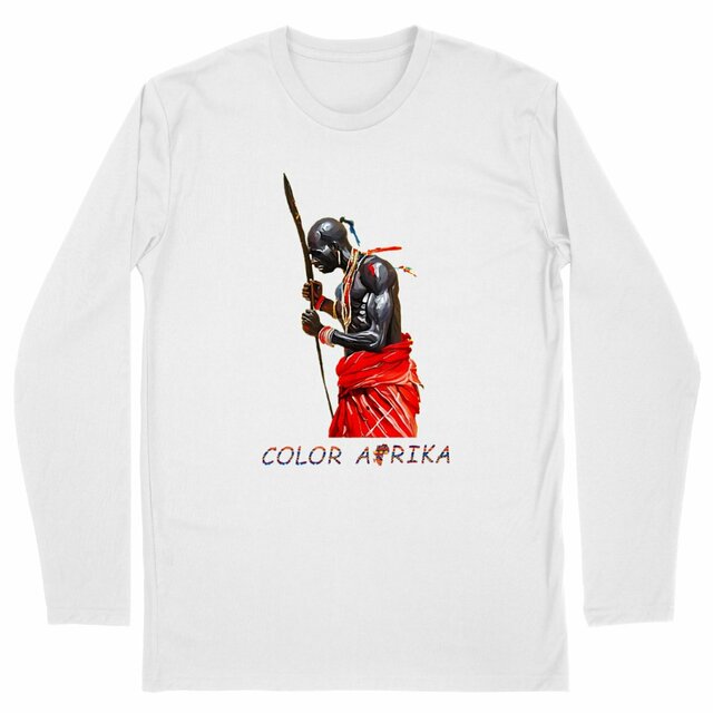 Image back Masai Warrior - Men's classic long-sleeve T-shirt - Basic