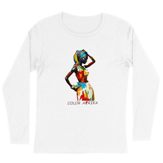 Image back Traditional Woman - Women's lightweight long-sleeve T-shirt - Basic