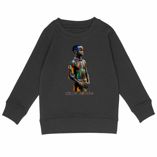 Image back African boy - Kids sweat-shirt - Premium