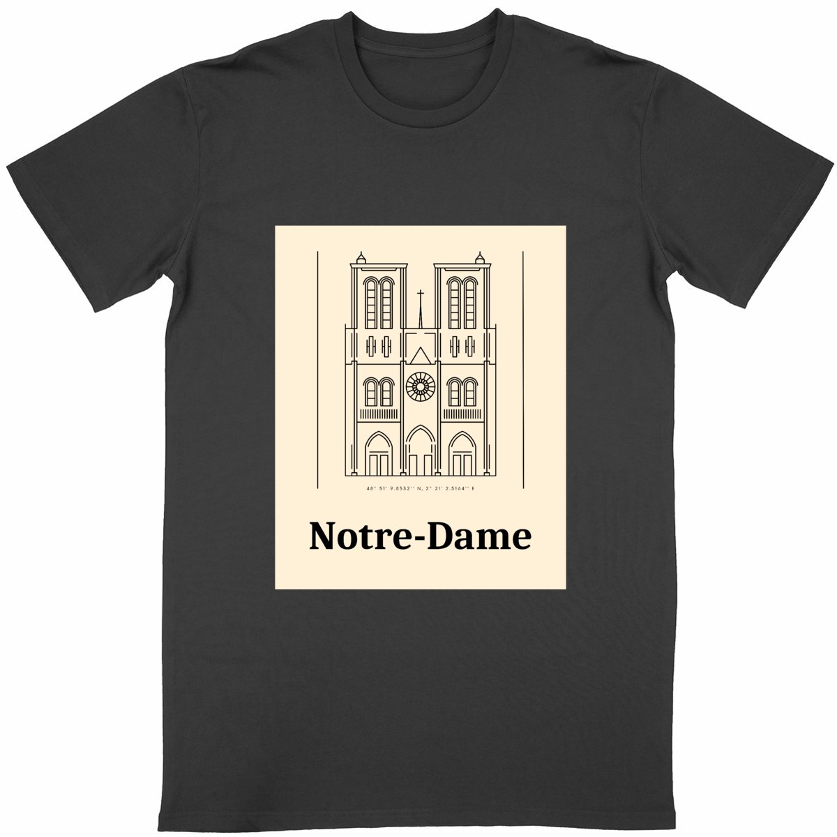 巴黎圣母院印花T恤｜经典地标纪念款 - Image