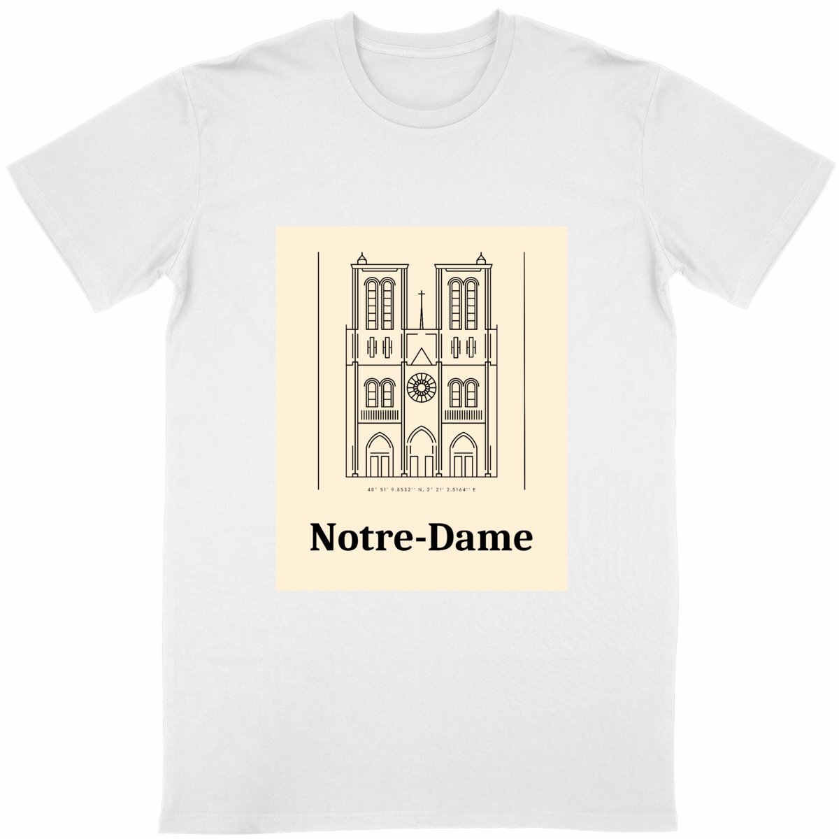 巴黎圣母院印花T恤｜经典地标纪念款