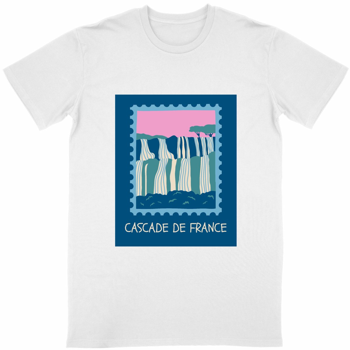 法兰西瀑布主题T恤｜法国旅行纪念款