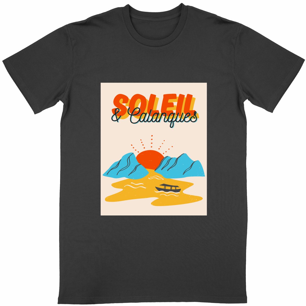 南法峡湾印花T恤｜法式度假文创款 - Image