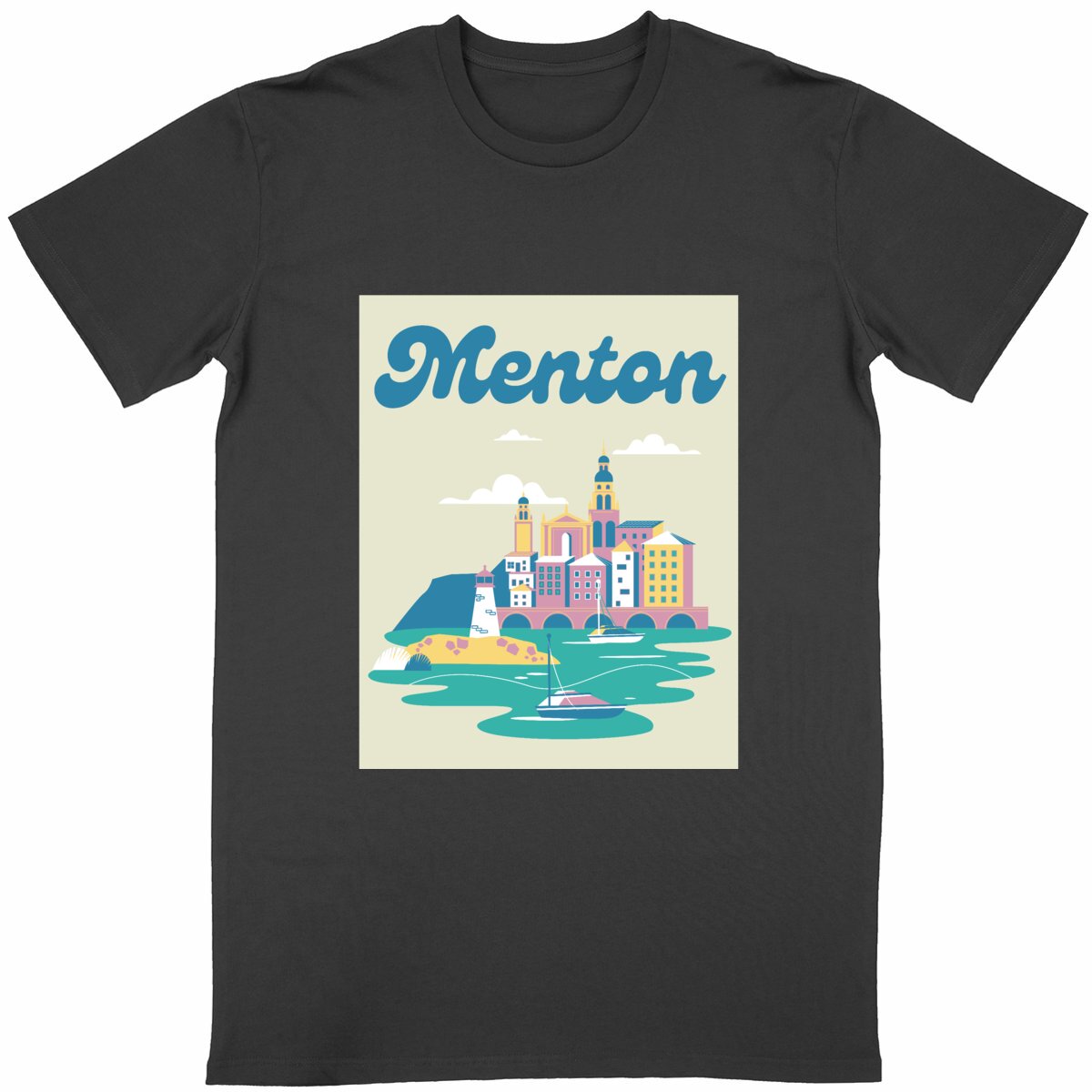 芒通城市主题T恤｜法式蔚蓝海岸风 - Image