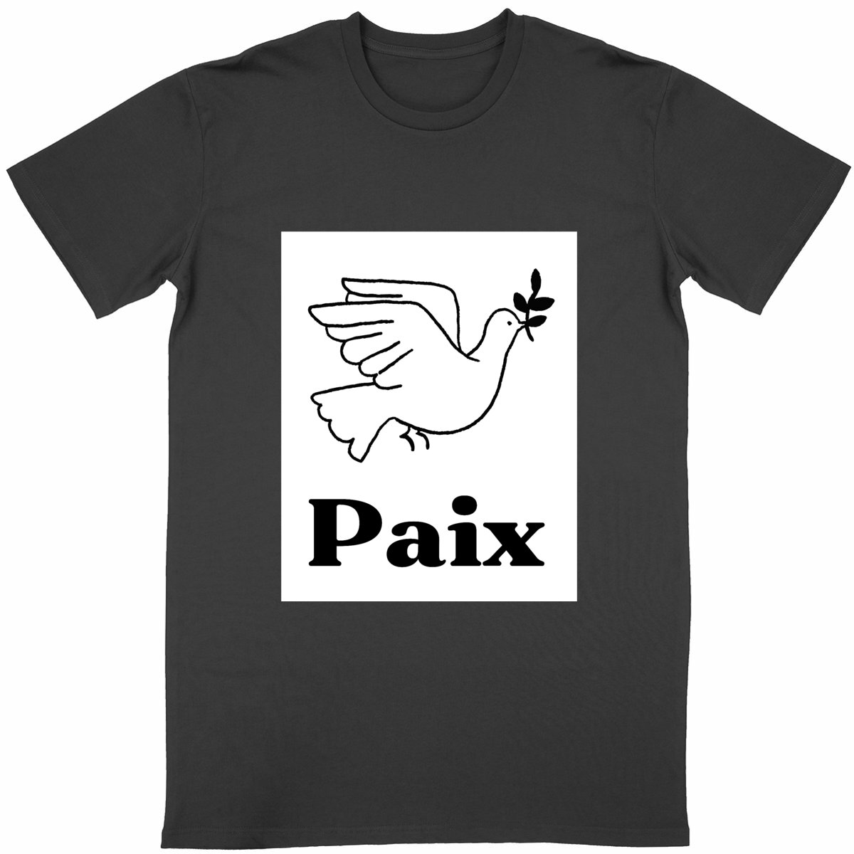 法式PAIX和平字母T恤｜文艺治愈系 - Image