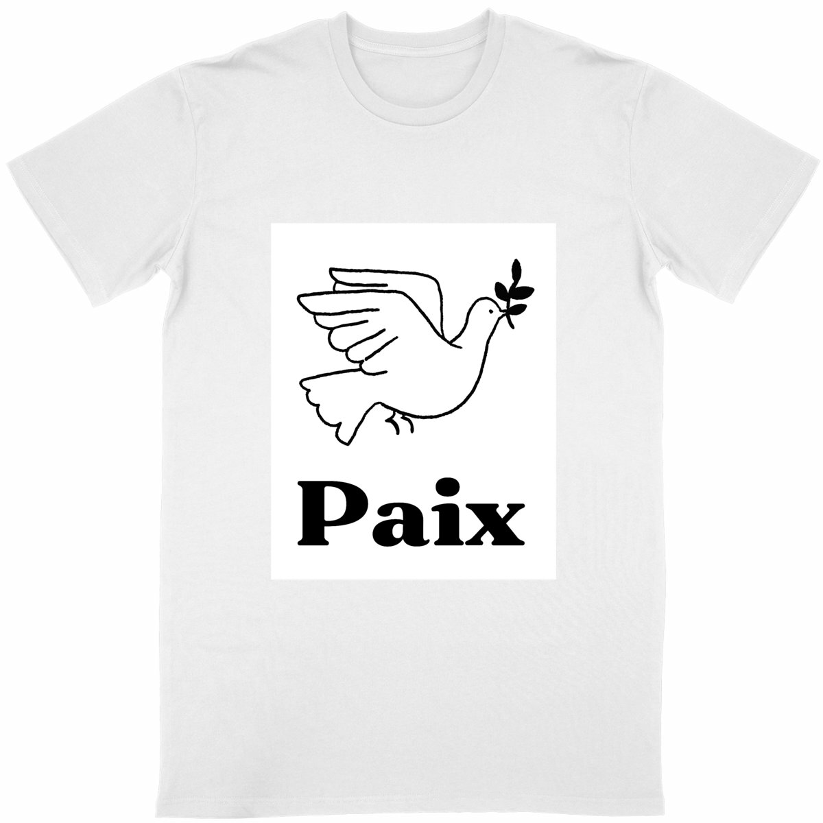 法式PAIX和平字母T恤｜文艺治愈系