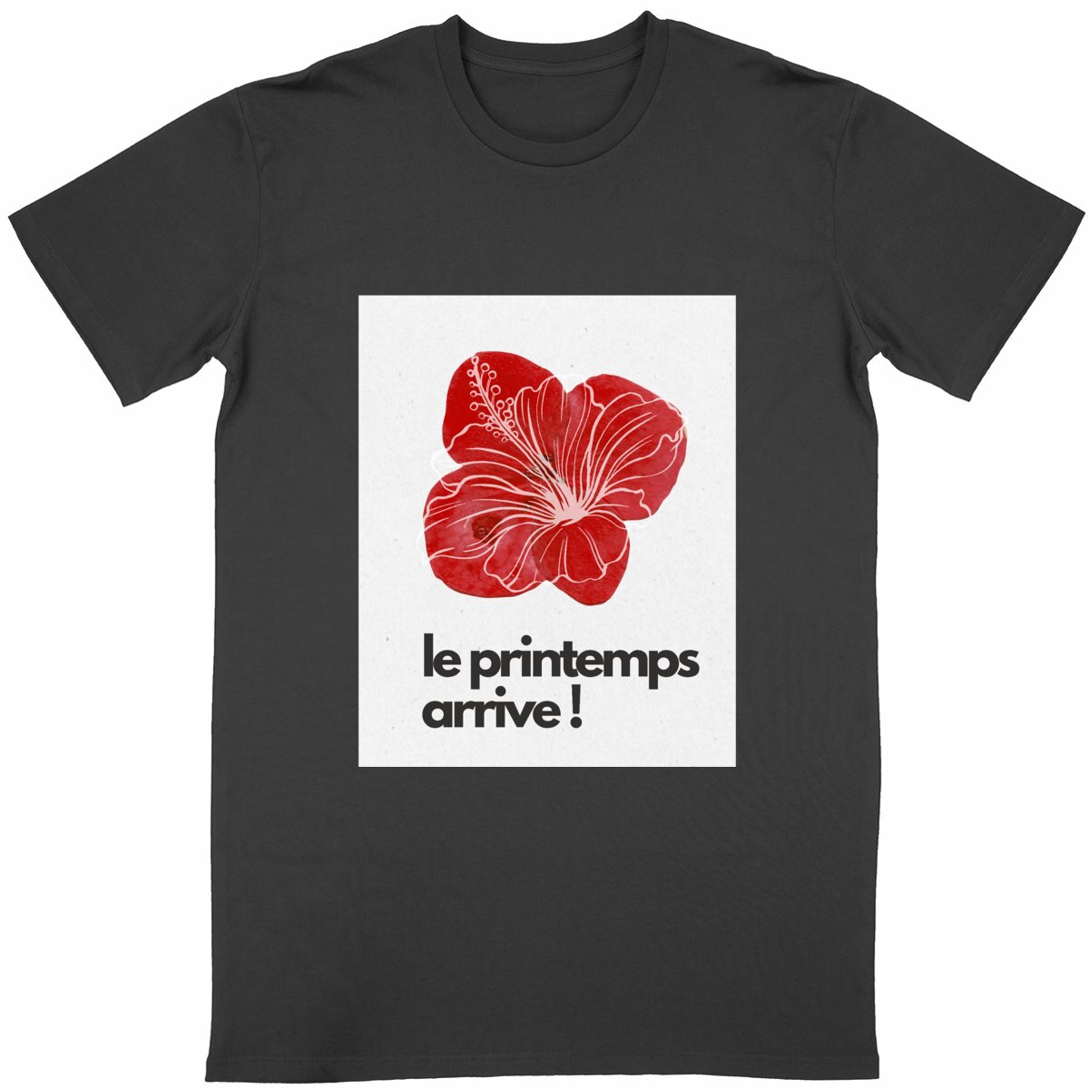 春天来啦主题T恤｜法式浪漫印花款 - Image