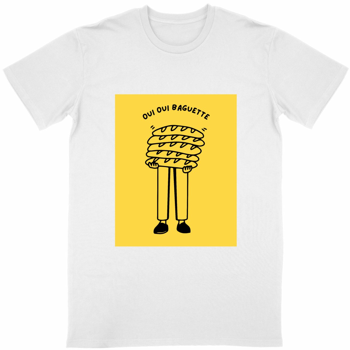 法棍面包主题T恤｜趣味法式风
