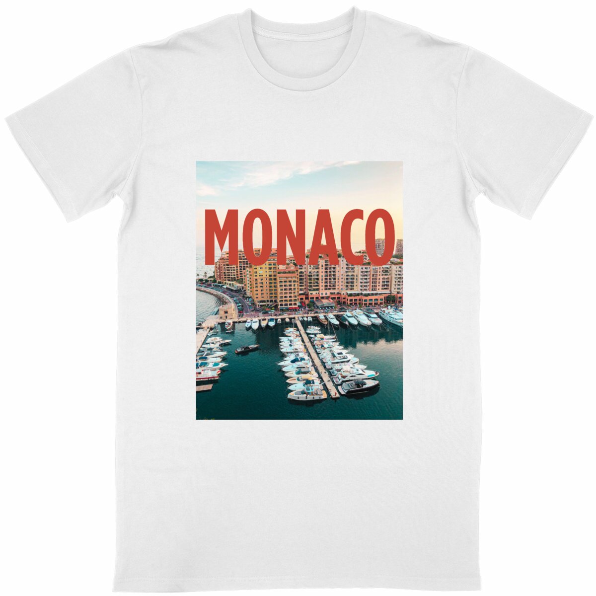 摩纳哥海景城市主题T恤｜法式度假风纪念款