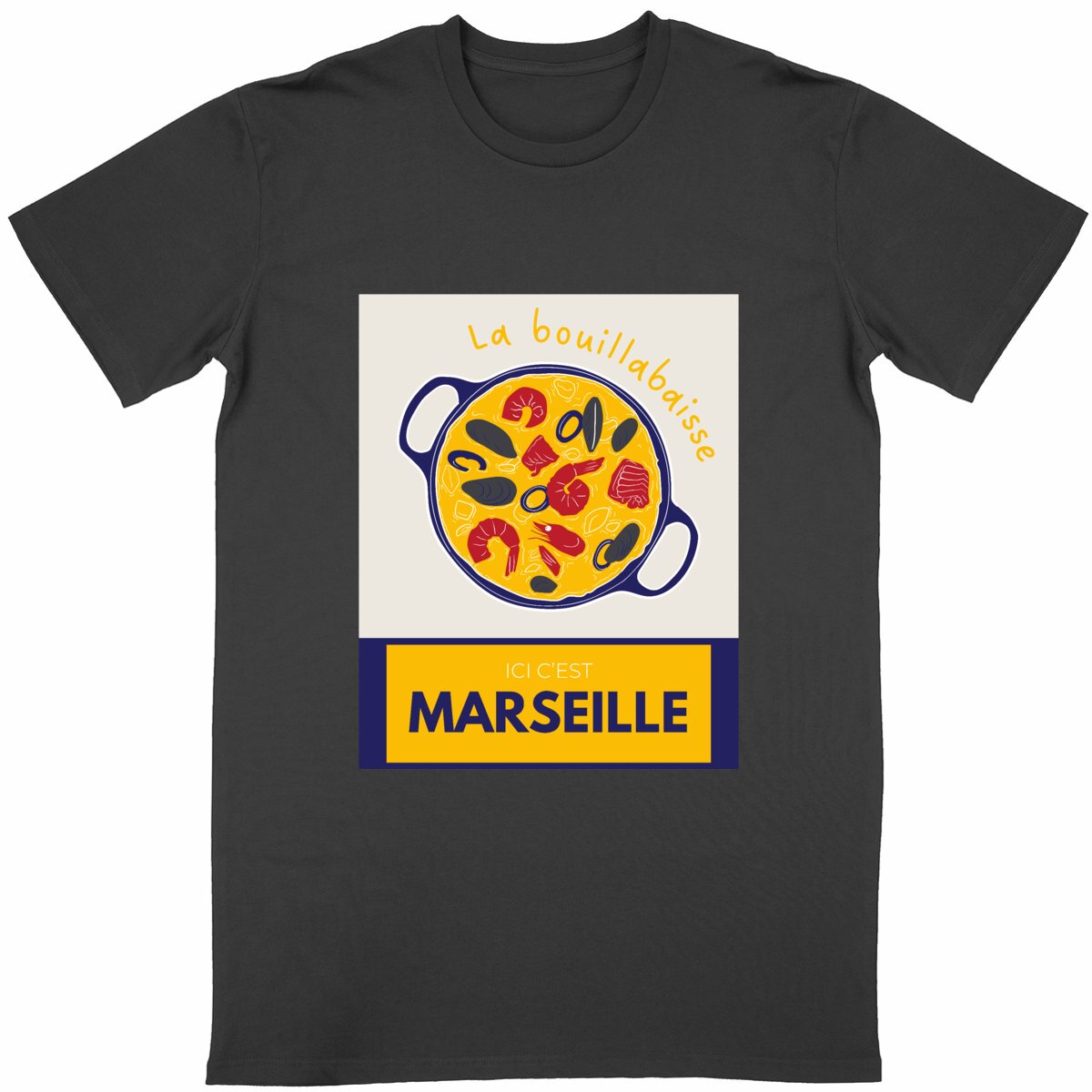 马赛城市风情主题T恤｜马赛鱼汤特色文创款 - Image