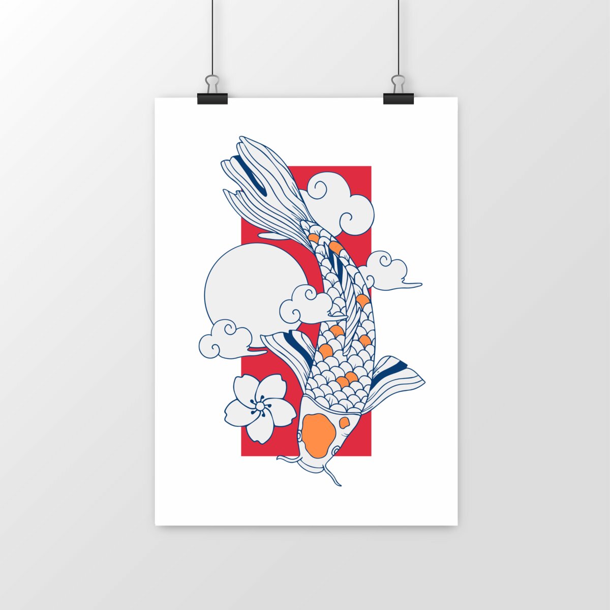 Poster Carpe Koi Japonais – Qualité Musée | Papier FSC, Imprimé en France