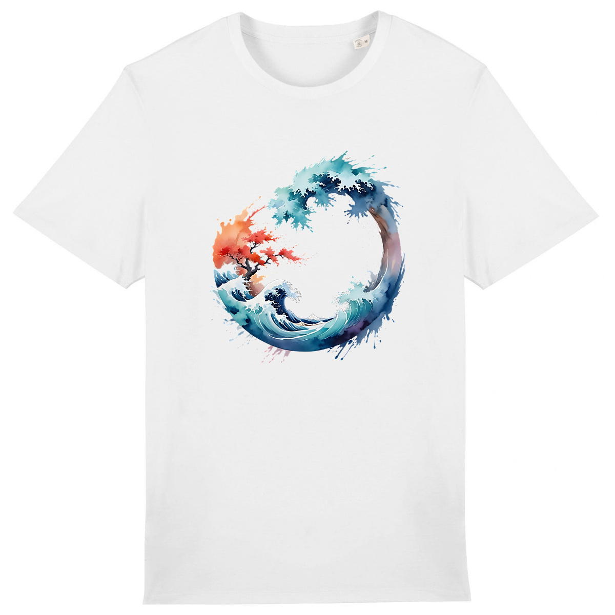 T-shirt unisexe “Vague de Hokusai” – Estampe japonaise imprimé à la demande - Image