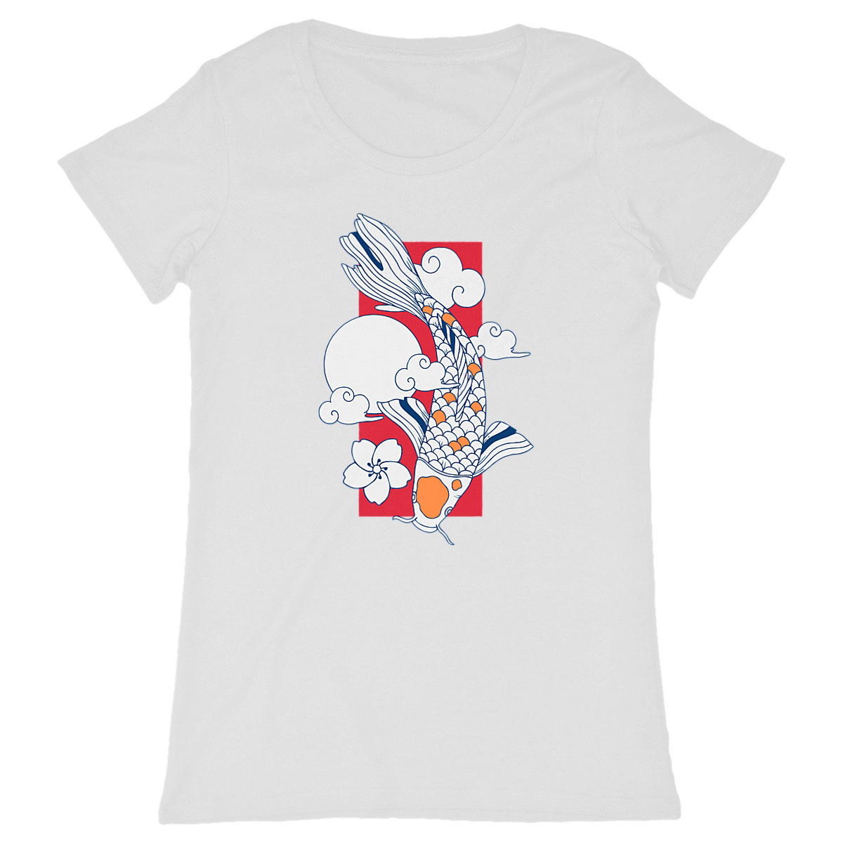 T-shirt Femme Carpe Koï Japonais – Coton en conversion bio | Imprimé en France - Image