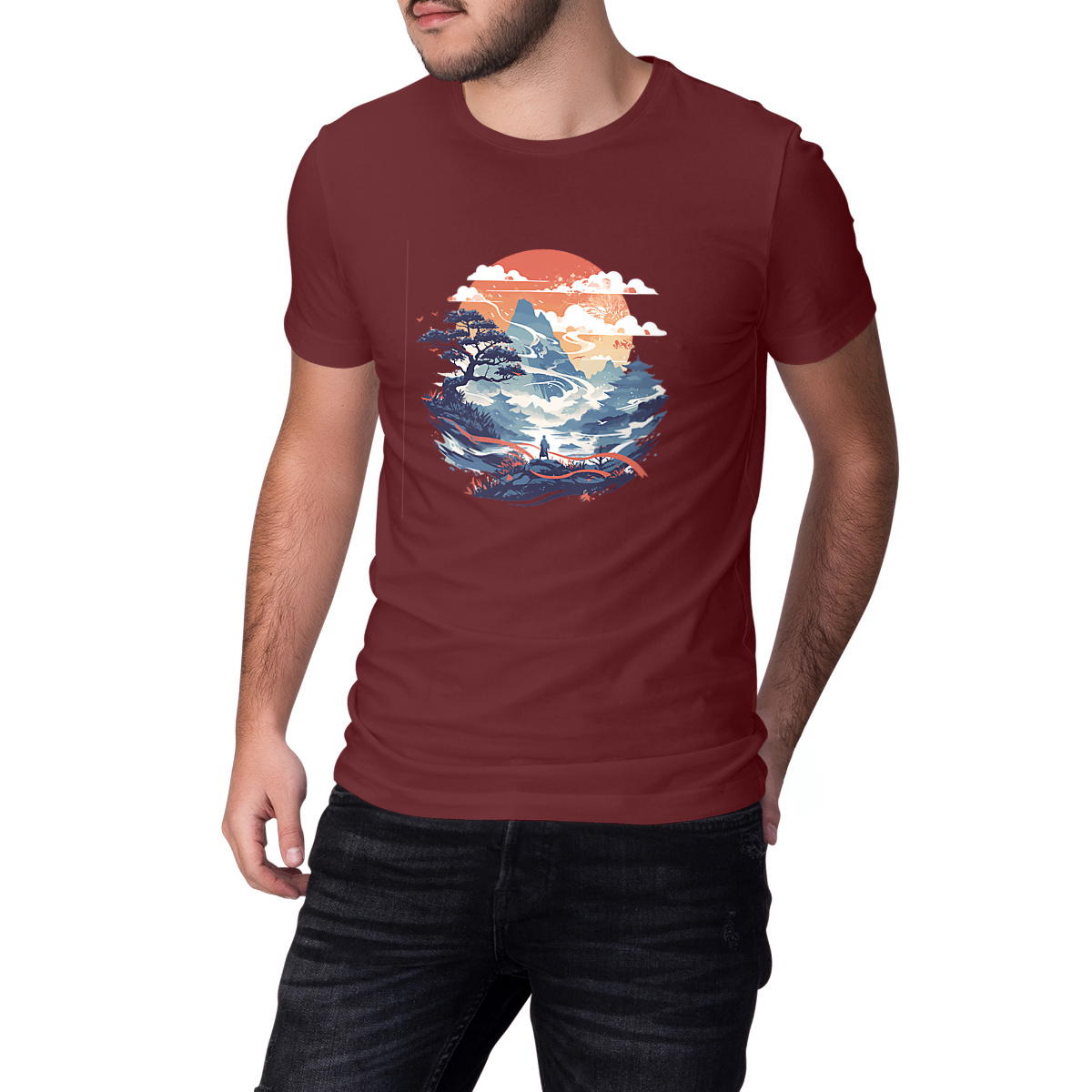 T-shirt Japon Zen – Rêverie Nipponne | Coton Bio | Imprimé en France à la demande