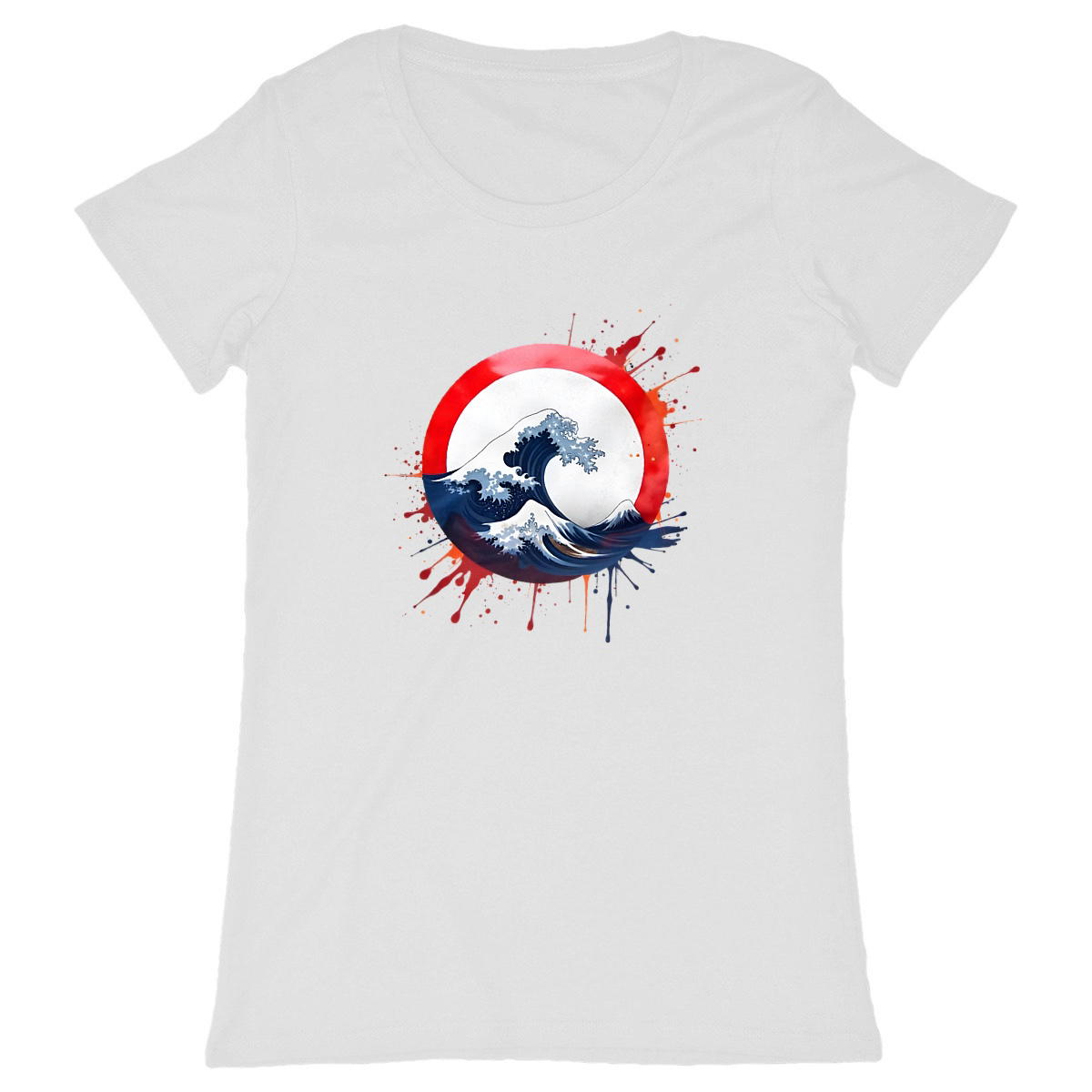 T-shirt femme La Vague Enso – Design japonais zen, coton bio, imprimé en France - Image