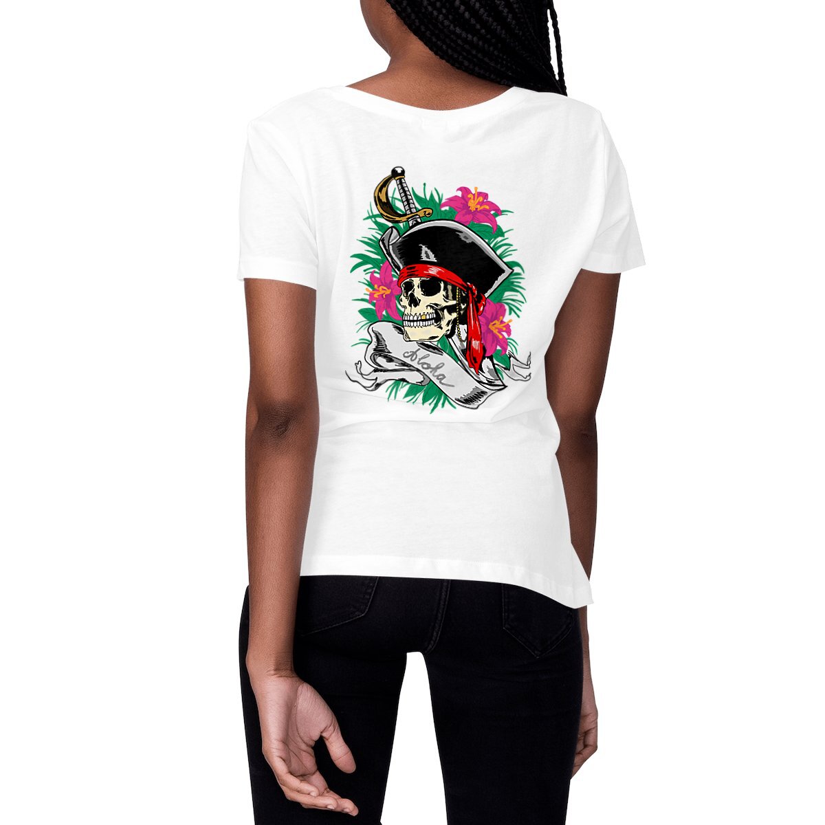 Image front T-shirt femme pirate