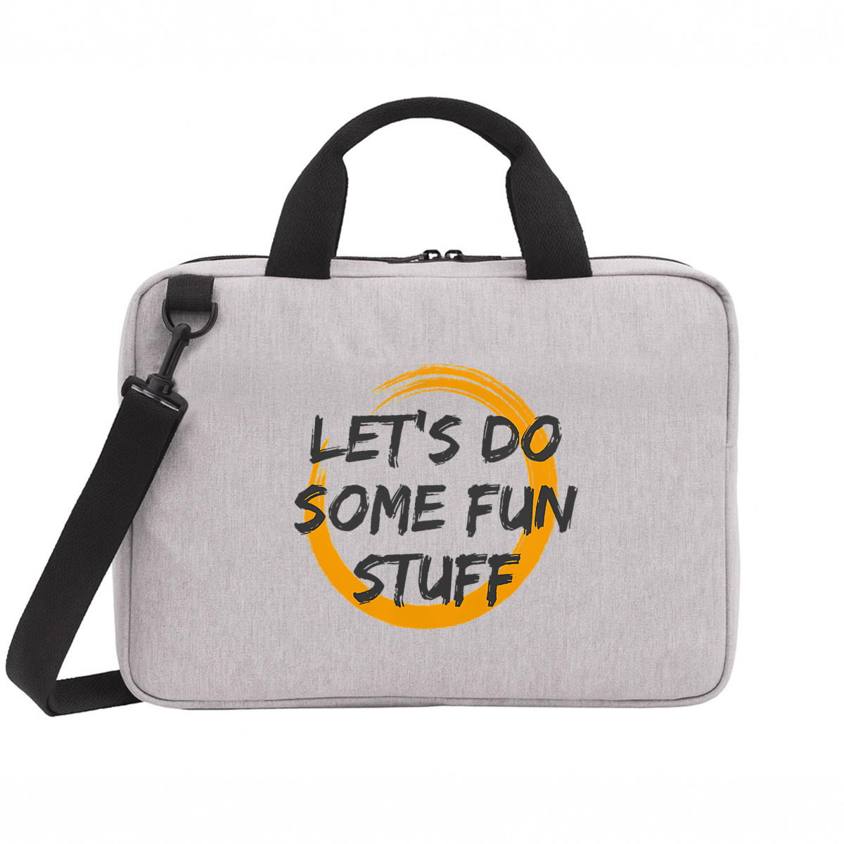Recycled LAP TOP BAG - Let's Do Some Fun Stuff! - Image