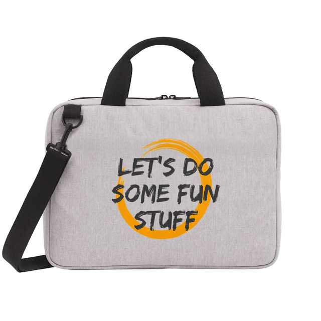 Recycled LAP TOP BAG - Let's Do Some Fun Stuff! - Image