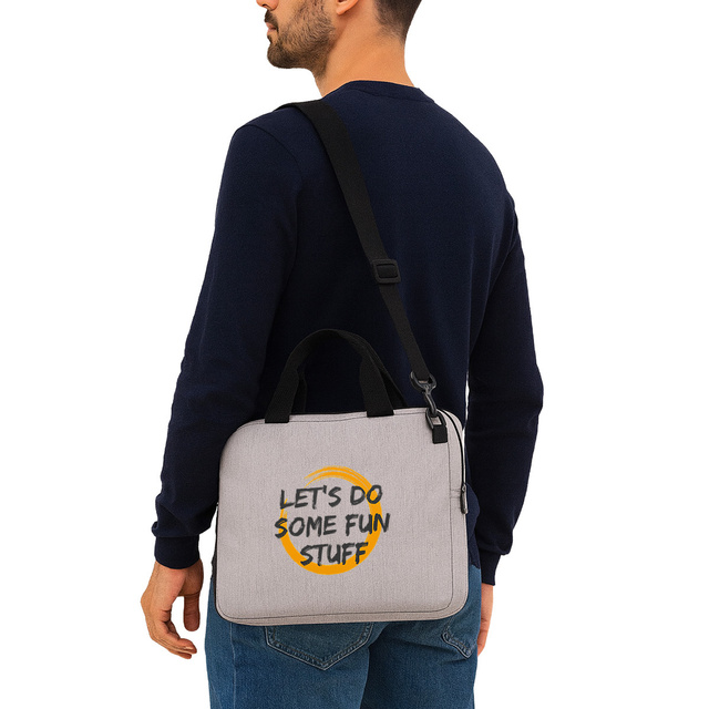 Recycled LAP TOP BAG - Let's Do Some Fun Stuff!