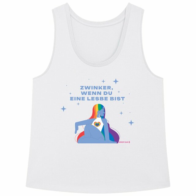 Zwinker, wenn du eine Lesbe bist - Loose fitting "womens*" tank top 