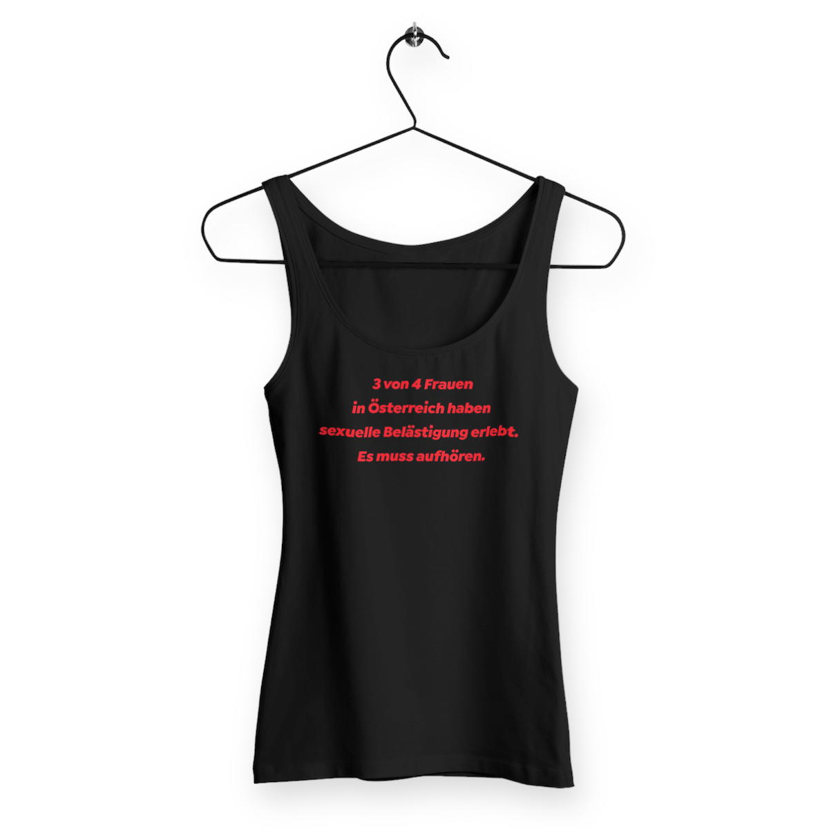 3 von 4 Frauen in Österreich haben sexuelle Belästigung erlebt. - "Womens*" slim fit tank top - Image