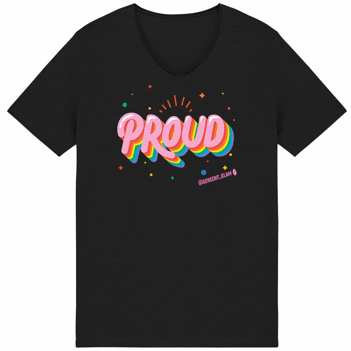 Proud Pride groß - "Mens*" Slub T-Shirt - Image
